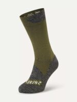 Raynham_Waterproof_All_Weather_Mid_Length_Socks_Olive_Grey_Marl_1_1 - Large